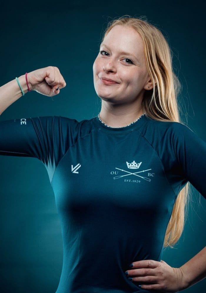 OUBC athlete in dark blue top