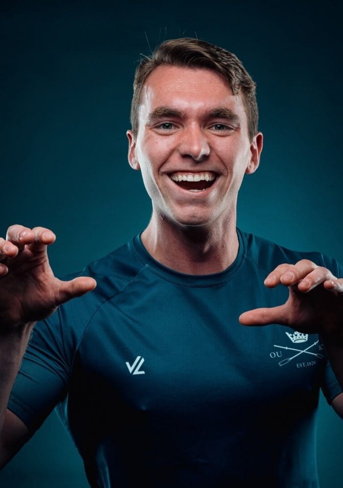OUBC athlete in dark blue top
