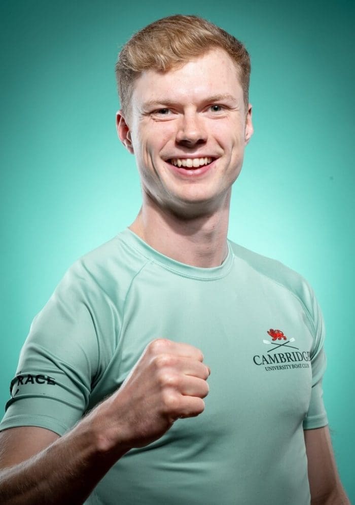 CUBC athlete in light blue top having fun